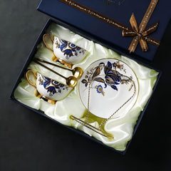 Vintage Light Luxury Coffee Cup Saucer Mug Set