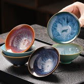 Handcrafted Jian Zhan Tea Cups – Stunning Kiln-Glazed Gongfu Teacup Set