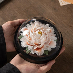 Creative ceramic simulation handmade pinch flower porcelain flower peony flower ornament