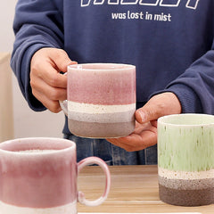 Artisan Ceramic Mug–Gradient Glaze, Handcrafted Stoneware