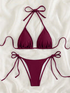 Classic Halter Neck Bikini Set