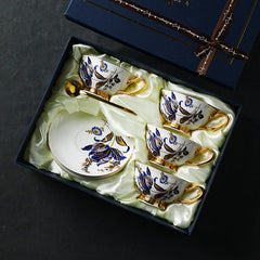 Vintage Light Luxury Coffee Cup Saucer Mug Set