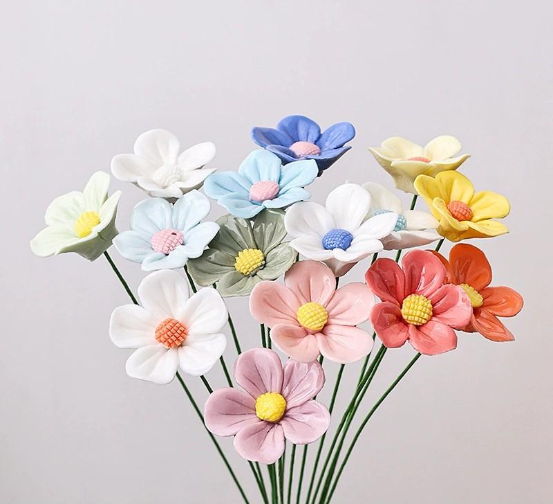 Handmade Ceramic Simulation Flower Perpetual Flower Home Decoration