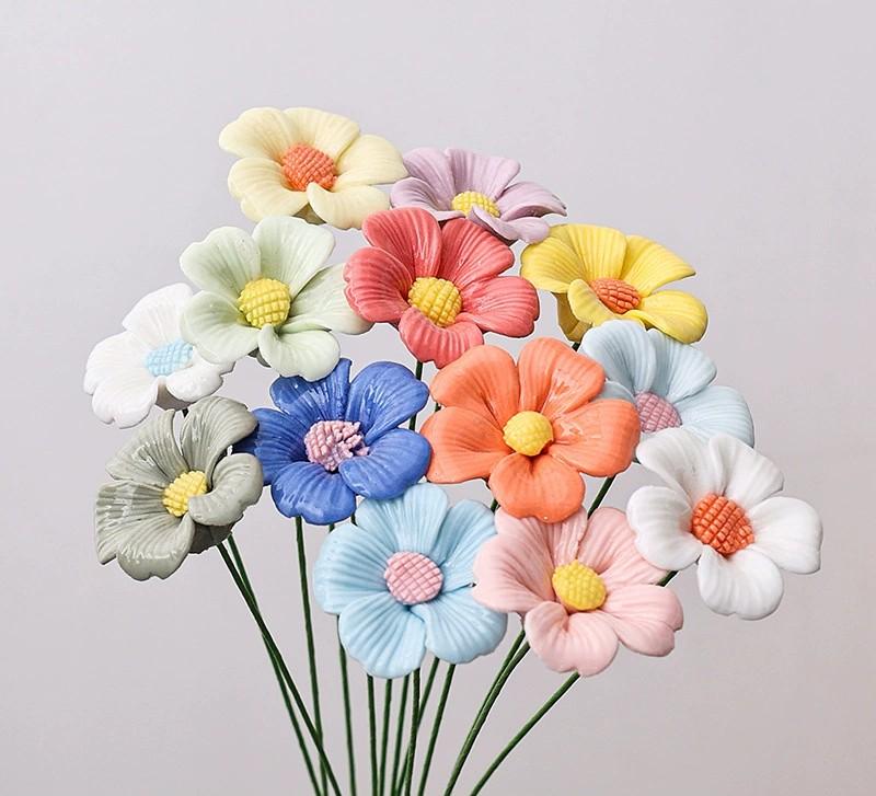 Handmade Ceramic Simulation Flower Perpetual Flower Home Decoration