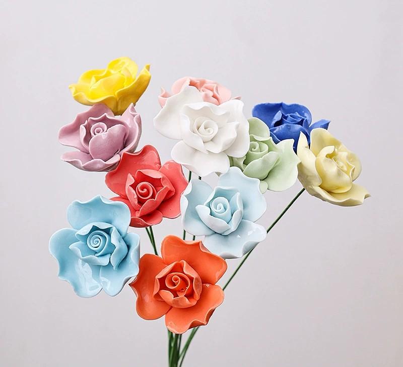 Handmade Ceramic Simulation Flower Perpetual Flower Home Decoration
