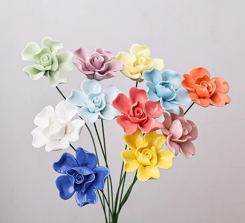Handmade Ceramic Simulation Flower Perpetual Flower Home Decoration