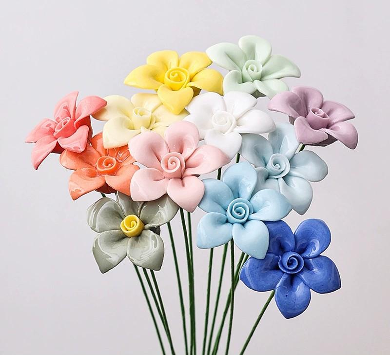 Handmade Ceramic Simulation Flower Perpetual Flower Home Decoration