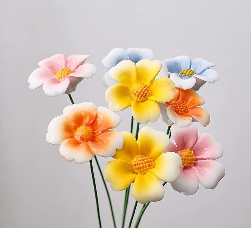 Handmade Ceramic Simulation Flower Perpetual Flower Home Decoration